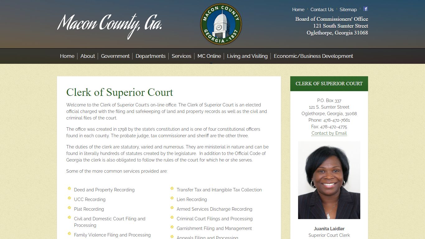 Clerk of Superior Court - Macon County, GA